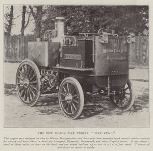 Den nye motorbrannbilen, Fire King av English Photographer