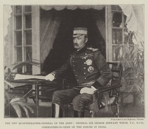 Den nye generalkvartermesteren for hæren, general Sir George Stewart White, VC, GCB, øverstkommanderende for styrkene i India av English Photographer