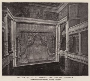 The New Theatre at Cambridge, View from the Auditorium av English Photographer