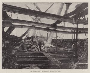 The Nitrat-Ship Micronesia, brant av Deal av English Photographer