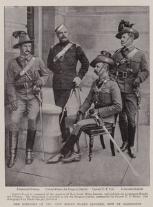 Offiserene til New South Wales Lancers, nå ved Aldershot av English Photographer