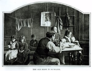 Det gamle rommet i Slumland (bw-bilde) av English Photographer