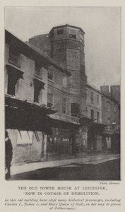 The Old Tower House i Leicester, nå under riving av English Photographer