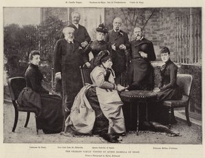 Familien Orleans besøkes av dronning Isabella av Spania av English Photographer