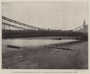 Oxford og Cambridge Boat-Race, Dark Blues som leder ved Hammersmith Bridge av English Photographer