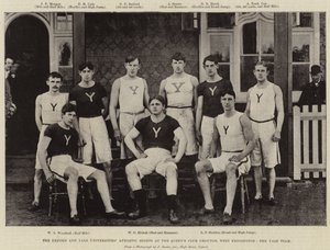 Oxford og Yale Universities Athletic Sports på Queens Club Grounds, West Kensington, Yale Team av English Photographer