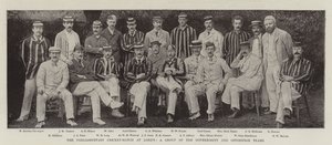 Den parlamentariske cricketkampen ved Lords, en gruppe av regjerings- og opposisjonslag