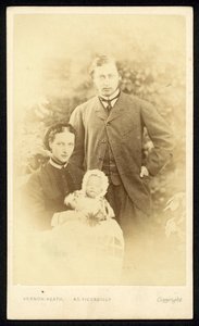 Prinsen og prinsessen av Wales og prins Albert Victor av English Photographer