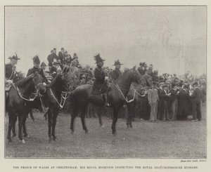 Prinsen av Wales i Cheltenham, Hans Kongelige Høyhet inspiserer Royal Gloucestershire Hussars av English Photographer