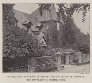 Det foreslåtte kjøpet av Gilbert Whites House i Selborne, Naturalists tidligere hjem av English Photographer