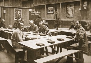 The Reading Room, Handforth, illustrasjon fra tyske fanger i Storbritannia (fotogravyr) av English Photographer