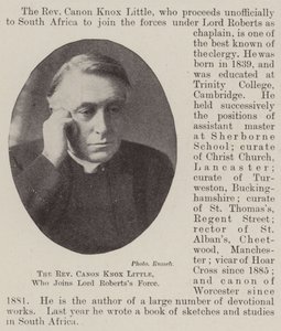 Pastor Canon Knox Little, som slutter seg til Lord Robertss Force av English Photographer