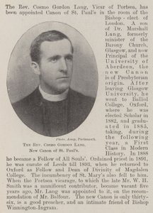 Pastor Cosmo Gordon Lang, New Canon of St Pauls av English Photographer
