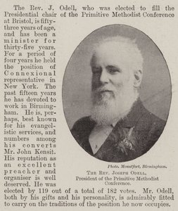 Pastor Joseph Odell, president for Primitive Methodist Conference av English Photographer