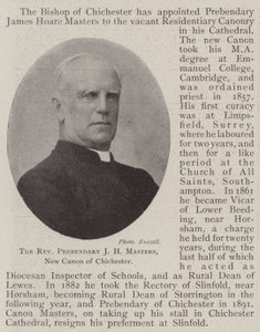 The Reverend Prebendary JH Masters, New Canon of Chichester av English Photographer