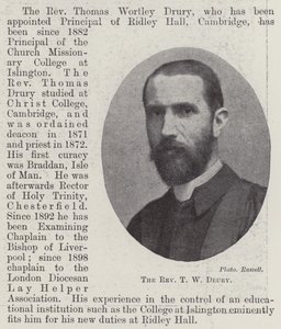 Pastor TW Drury av English Photographer