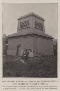 Rhodes Memorial, panelene som representerer Death of Wilsons Party av English Photographer