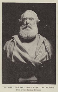 The Right Honorable Sir Austen Henry Layard, GCB, Bust i British Museum av English Photographer
