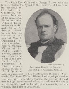 Den høyre pastor C G Barlow, ny biskop av Goulburn, Australia av English Photographer