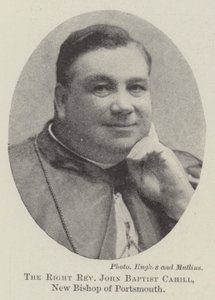 Den høyre pastor John Baptist Cahill, ny biskop av Portsmouth av English Photographer