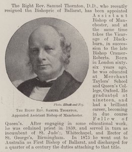 Den høyre pastor Samuel Thornton, utnevnt til assisterende biskop av Manchester av English Photographer