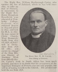 Høyre pastor WM Carter, ny biskop av Pretoria av English Photographer