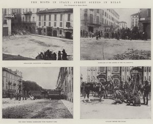 Opptøyene i Italia, Gatescener i Milano av English Photographer