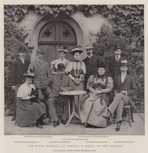 Det kongelige bryllup i Coburg, en gruppe på Schloss av English Photographer