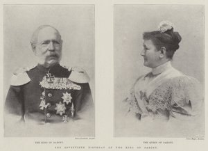 Den syttiende bursdagen til kongen av Sachsen av English Photographer