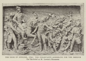 Beleiringen av Dunkirk, 1793, innbyggerne samlet for forsvaret av English Photographer