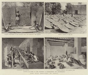 Silkeindustrien i India av English Photographer