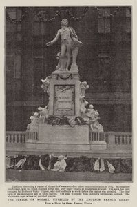 Statuen av Mozart, avduket av keiser Francis Joseph av English Photographer