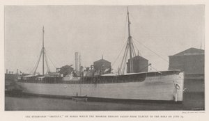 Steam-Ship Orotava, om bord som den mauriske ambassaden seilte fra Tilbury til Nore 24. juni av English Photographer