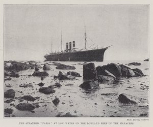 The Stranded Paris at Low Water på Lowland Reef of the Manacles av English Photographer