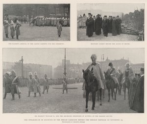 Innsvergelsen av rekrutter fra Berlingarnisonen før den tyske keiseren 23. november av English Photographer