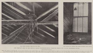 The Thrushs Nest i Crystal Palace Telegraph-Office som Cup-Tie-telegrammene gikk gjennom av English Photographer