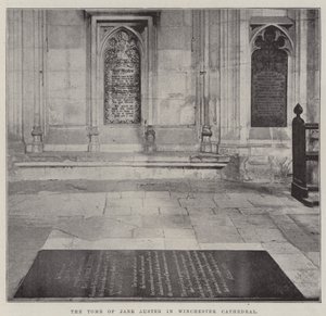 Graven til Jane Austen i Winchester Cathedral av English Photographer