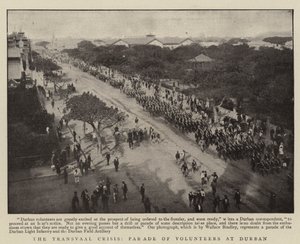 Transvaal-krisen, parade av frivillige i Durban av English Photographer