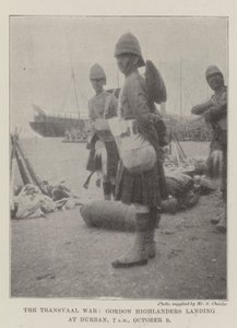 Transvaal-krigen, Gordon Highlanders lander i Durban, 07.00, 9. oktober av English Photographer