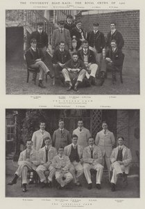 University Boat-Race, de rivaliserende mannskapene fra 1902