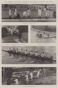 University Boat Race, øvelse for mannskapene i Henley og Cookham