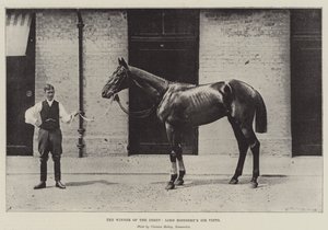 Vinneren av derbyet, Lord Roseberys Sir Visto av English Photographer