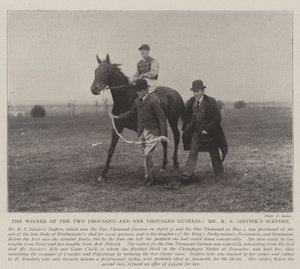Vinneren av de to tusen og ett tusen Guineas, Mr RS Sieviers Scepter av English Photographer