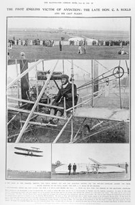 Det første engelske offeret for luftfart: Late Hon. C.S. Rolls, og hans siste flytur, fra The Illustrated London News, 16. juli 1910 av English Photographer