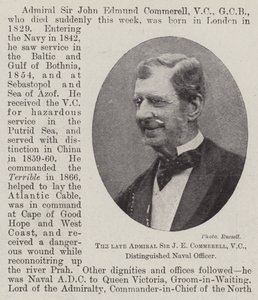 Avdøde admiral Sir J E Commerell, VC, utmerkede sjøoffiser av English Photographer