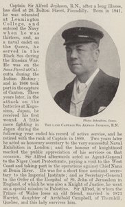 Den avdøde kaptein Sir Alfred Jephson, RN av English Photographer