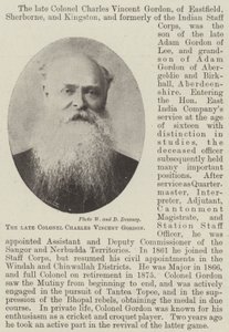 Avdøde oberst Charles Vincent Gordon av English Photographer