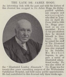 Avdøde Dr Jabez Hogg av English Photographer