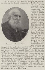 Avdøde Dr Maurice Davis av English Photographer