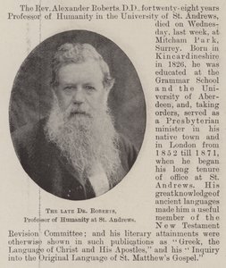 Avdøde Dr Roberts, professor i humanitet ved St. Andrews av English Photographer